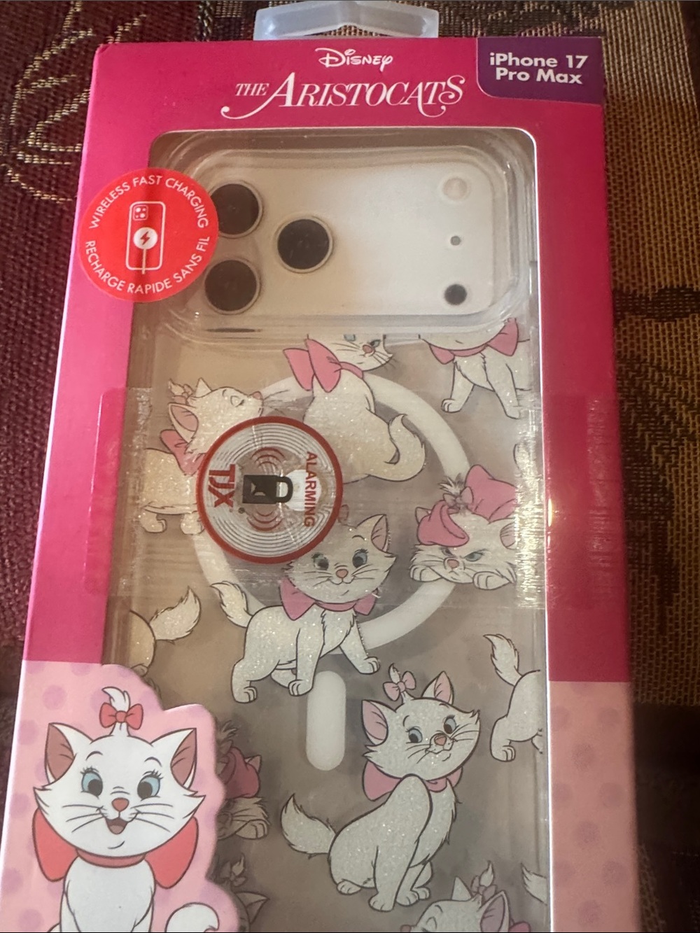 Disney The Aristocats Clear iPhone 17 Pro Max Case with Pink Accents - Picture 2 of 4